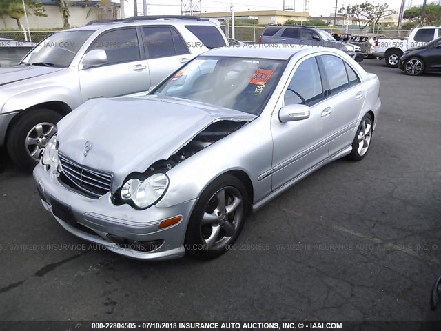 WDBRF52H46A894835 - 2006 MERCEDES-BENZ C GENERATION 2006 230 SILVER photo 2