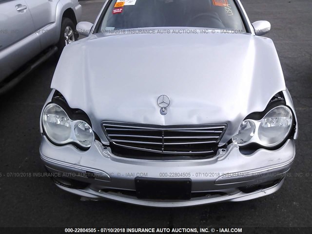 WDBRF52H46A894835 - 2006 MERCEDES-BENZ C GENERATION 2006 230 SILVER photo 6