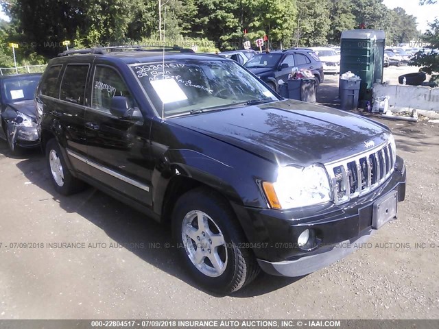 1J8HR58N76C202615 - 2006 JEEP GRAND CHEROKEE LIMITED BLACK photo 1