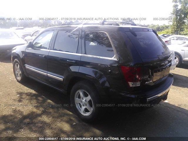 1J8HR58N76C202615 - 2006 JEEP GRAND CHEROKEE LIMITED BLACK photo 3