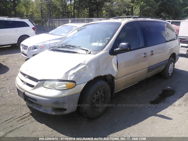 1B4GP44R1YB523986 - 2000 DODGE GRAND CARAVAN SE/SPORT TAN photo 2