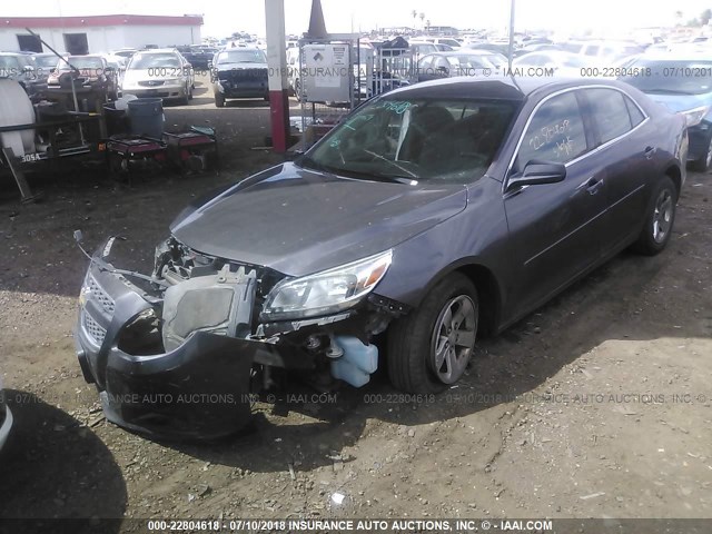 1G11B5SA3DF346783 - 2013 CHEVROLET MALIBU LS GRAY photo 2
