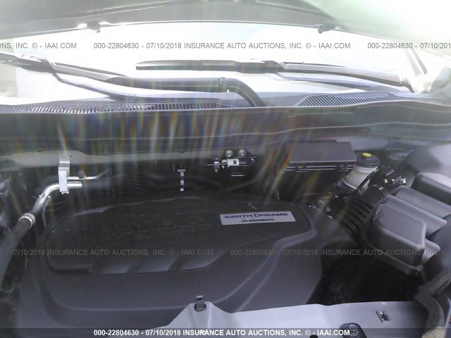 5FPYK2F65HB009401 - 2017 HONDA RIDGELINE RTL SILVER photo 10