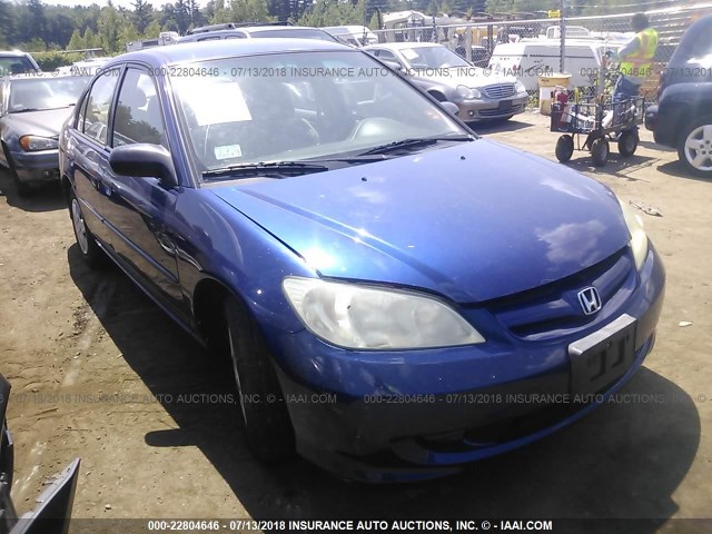 1HGES16324L005200 - 2004 HONDA CIVIC DX VP 蓝色 照片 1