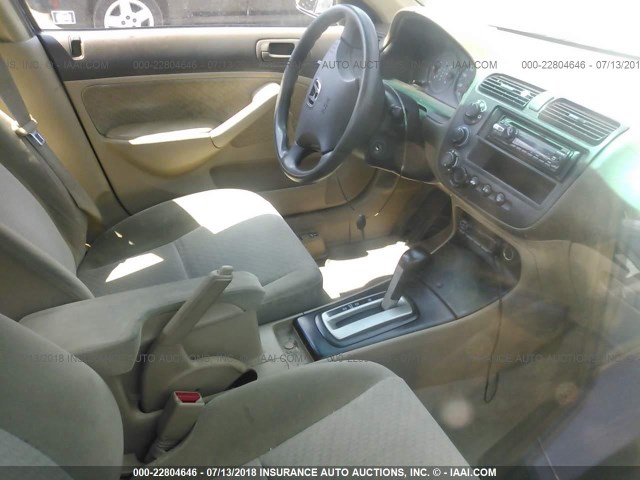 1HGES16324L005200 - 2004 HONDA CIVIC DX VP 蓝色 照片 5