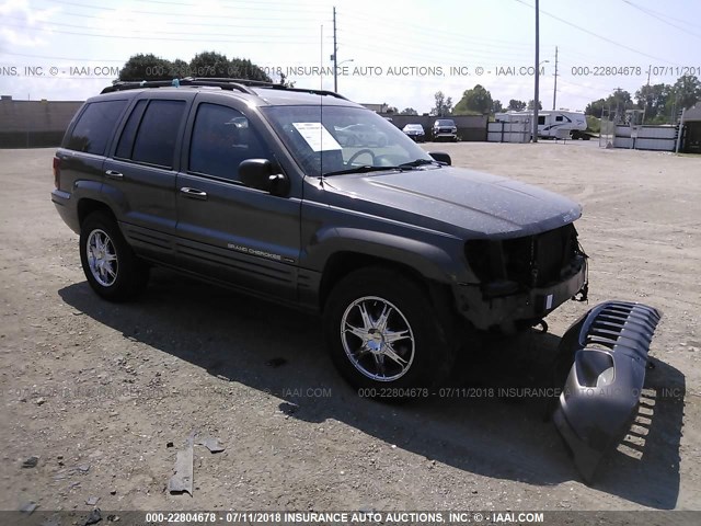 1J4GW58N5YC297121 - 2000 JEEP GRAND CHEROKEE LIMITED GRAY photo 1