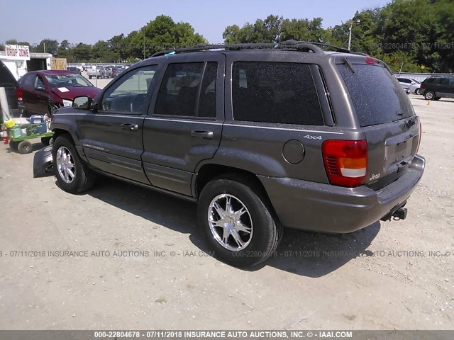 1J4GW58N5YC297121 - 2000 JEEP GRAND CHEROKEE LIMITED GRAY photo 3