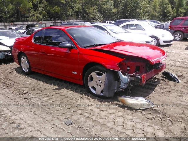 2G1WL15CX69283119 - 2006 CHEVROLET MONTE CARLO SS წითელი ფოტო 1