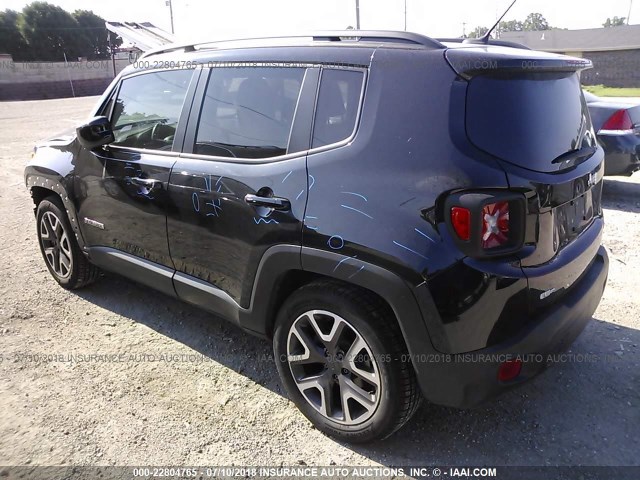 ZACCJABT2FPC37115 - 2015 JEEP RENEGADE LATITUDE BLACK photo 3