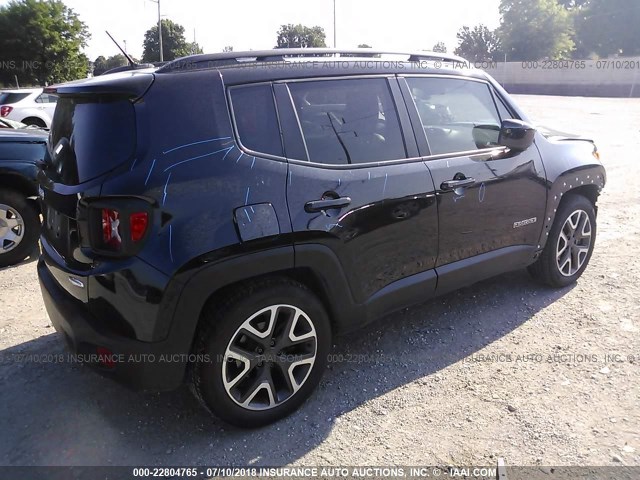 ZACCJABT2FPC37115 - 2015 JEEP RENEGADE LATITUDE BLACK photo 4