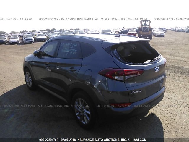 KM8J3CA45HU262045 - 2017 HYUNDAI TUCSON LIMITED/SPORT AND ECO/SE GRAY photo 3