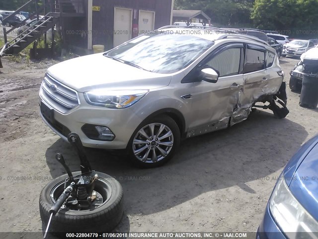 1FMCU9J94JUC43397 - 2018 FORD ESCAPE TITANIUM GOLD photo 2