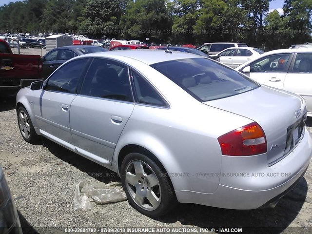 WAUML64B23N114240 - 2003 AUDI A6 4.2 QUATTRO SILVER photo 3