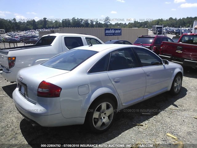 WAUML64B23N114240 - 2003 AUDI A6 4.2 QUATTRO SILVER photo 4