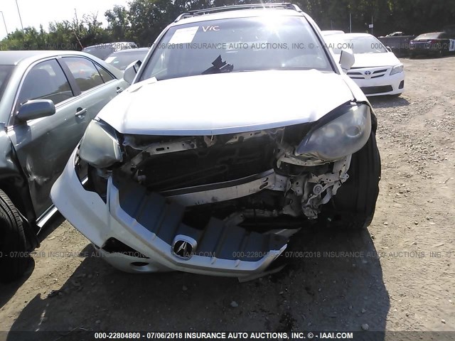 5J8TB18558A016568 - 2008 ACURA RDX TECHNOLOGY WHITE photo 6