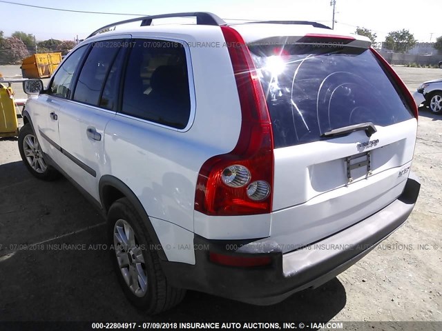 YV1CY59H341045844 - 2004 VOLVO XC90 WHITE photo 3