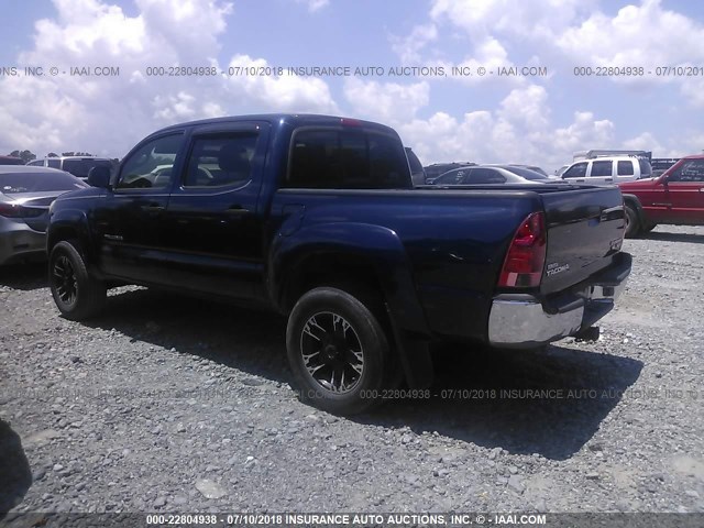 3TMJU62N77M048011 - 2007 TOYOTA TACOMA DOUBLE CAB PRERUNNER BLUE photo 3
