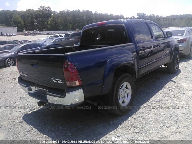 3TMJU62N77M048011 - 2007 TOYOTA TACOMA DOUBLE CAB PRERUNNER BLUE photo 4