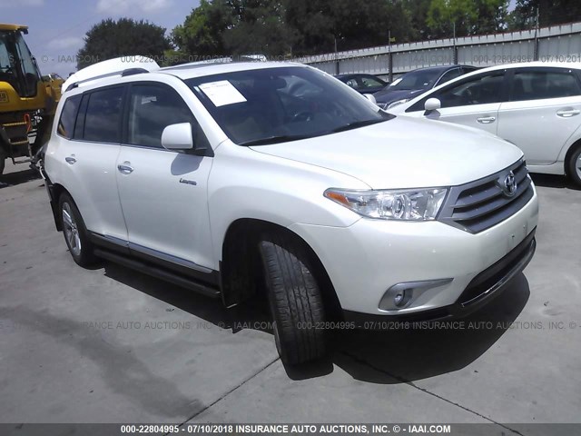 5TDYK3EH3DS141659 - 2013 TOYOTA HIGHLANDER LIMITED WHITE photo 1