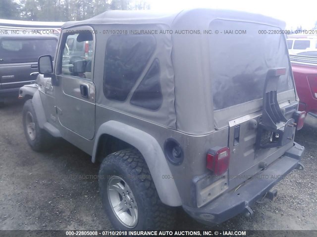 1J4FA49S55P342491 - 2005 JEEP WRANGLER / TJ SPORT 金色 照片 3