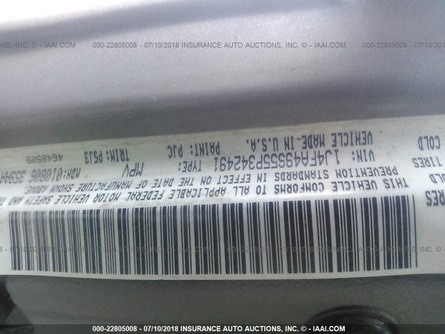 1J4FA49S55P342491 - 2005 JEEP WRANGLER / TJ SPORT 金色 照片 9