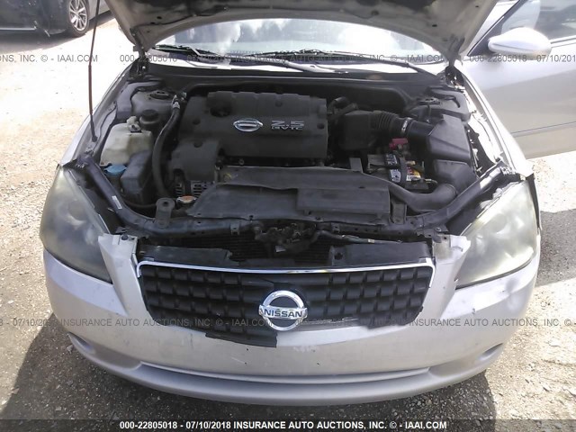 1N4AL11D06C191435 - 2006 NISSAN ALTIMA S/SL 银色 照片 10