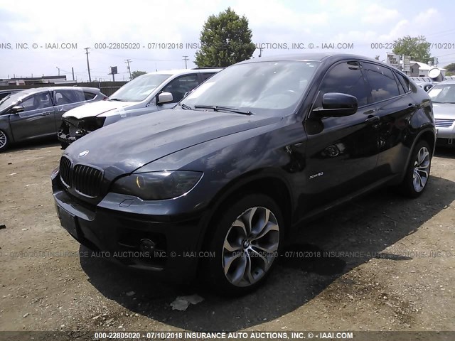 5UXFG8C57CL590341 - 2012 BMW X6 XDRIVE50I BLACK photo 2