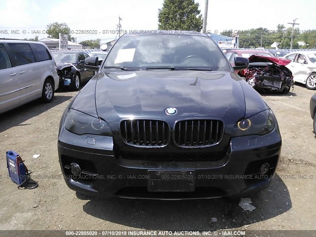 5UXFG8C57CL590341 - 2012 BMW X6 XDRIVE50I BLACK photo 6