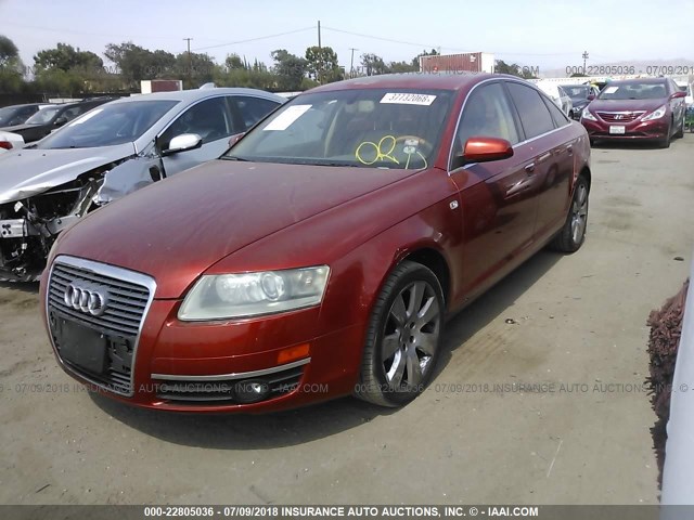 WAUAH74F96N077155 - 2006 AUDI A6 3.2 ORANGE photo 2