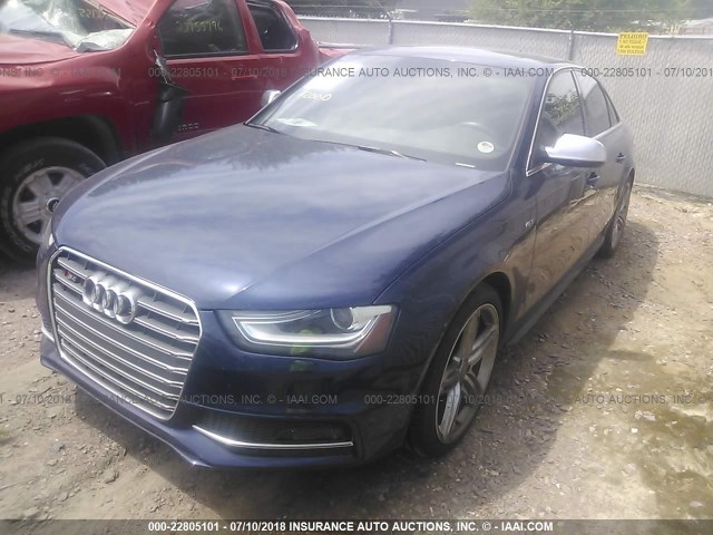 WAUBGAFLXDA161836 - 2013 AUDI S4 PREMIUM PLUS BLUE photo 2