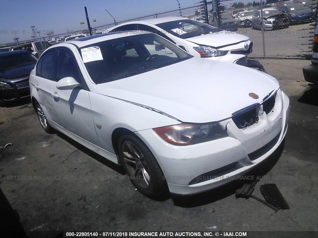 WBAVA37588NL53118 - 2008 BMW 328 I WHITE photo 1