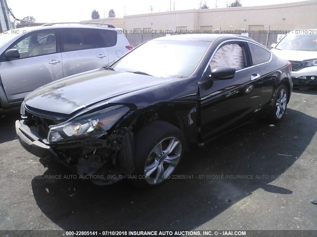 1HGCS2B85CA008276 - 2012 HONDA ACCORD EXL BLACK photo 2