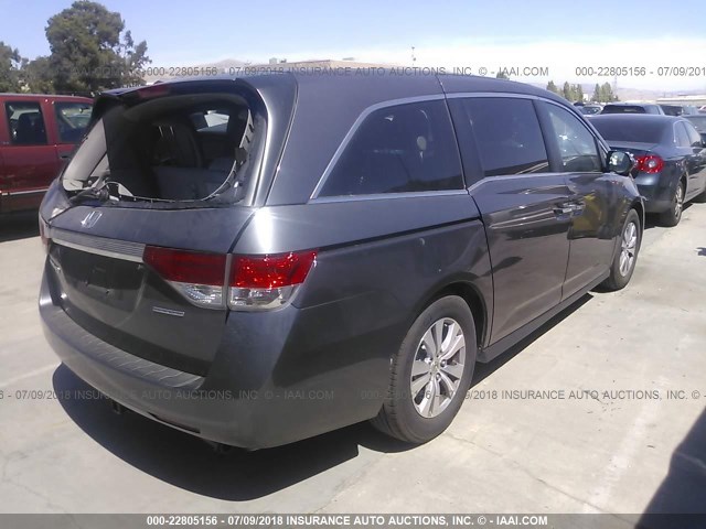 5FNRL5H36GB169235 - 2016 HONDA ODYSSEY SE GRAY photo 4