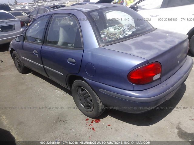 2C1MR5290S6742938 - 1995 GEO METRO LSI BLUE photo 3