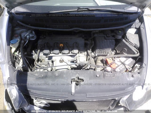 1HGFA46559L000297 - 2009 HONDA CIVIC GX SILVER photo 10