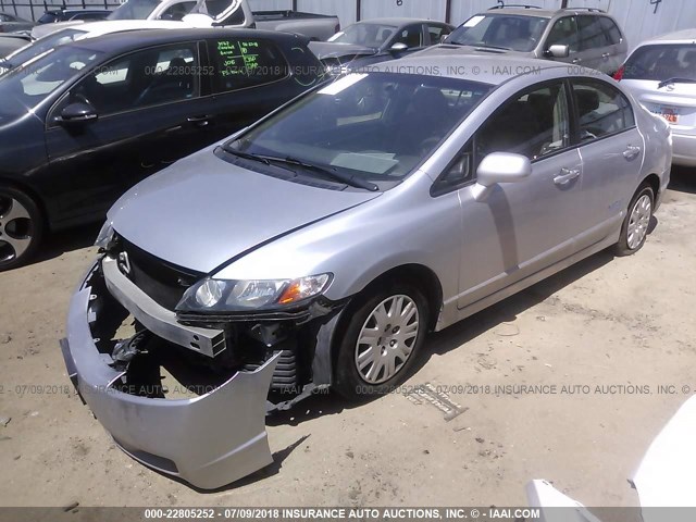 1HGFA46559L000297 - 2009 HONDA CIVIC GX SILVER photo 2