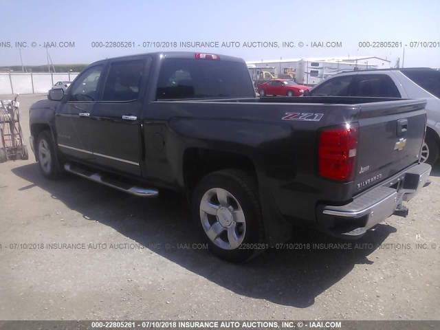 3GCUKSEC9EG314856 - 2014 CHEVROLET SILVERADO K1500 LTZ GRAY photo 3