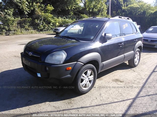 KM8JN12D26U318551 - 2006 HYUNDAI TUCSON GLS/LIMITED BLACK photo 2