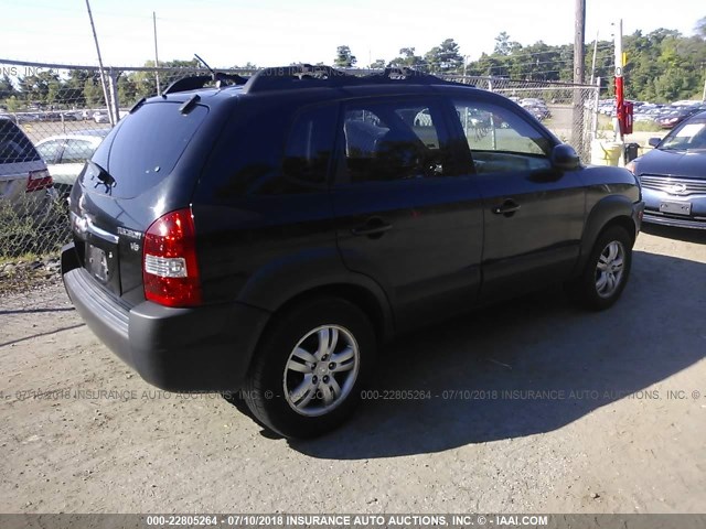 KM8JN12D26U318551 - 2006 HYUNDAI TUCSON GLS/LIMITED BLACK photo 4