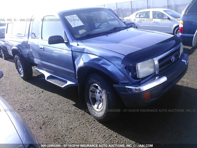 4TAWN72N0XZ542116 - 1999 TOYOTA TACOMA XTRACAB PURPLE photo 1