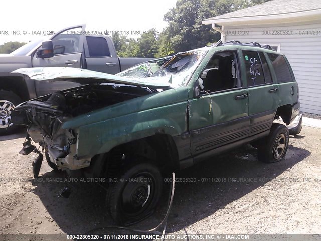 1J4GZ58S3WC341384 - 1998 JEEP GRAND CHEROKEE LAREDO/TSI GREEN photo 2