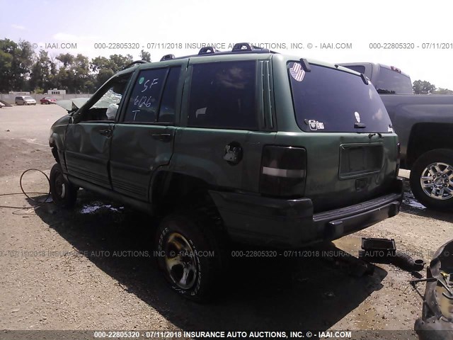 1J4GZ58S3WC341384 - 1998 JEEP GRAND CHEROKEE LAREDO/TSI GREEN photo 3