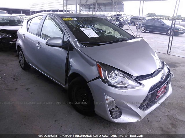 JTDKDTB3XG1118728 - 2016 TOYOTA PRIUS C SILVER photo 1