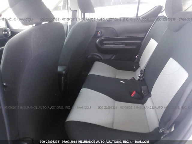 JTDKDTB3XG1118728 - 2016 TOYOTA PRIUS C SILVER photo 8