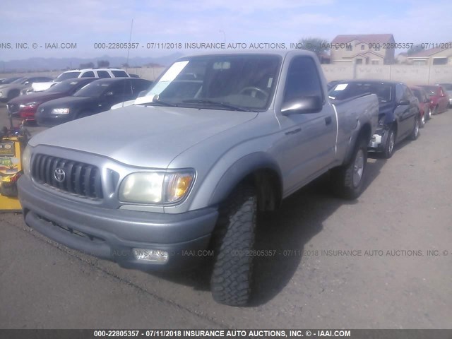 5TENM92N12Z080399 - 2002 TOYOTA TACOMA PRERUNNER SILVER photo 2