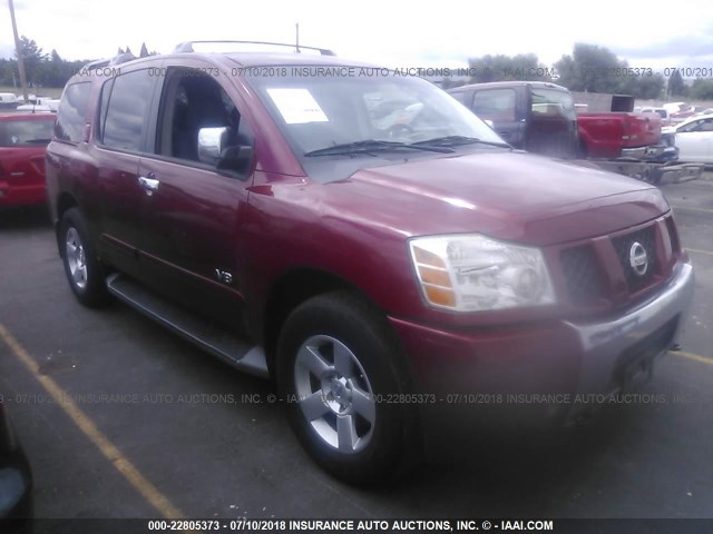 5N1AA08B76N743365 - 2006 NISSAN ARMADA SE/LE RED photo 1