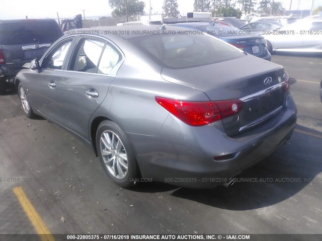 JN1BV7AP5FM349089 - 2015 INFINITI Q50 PREMIUM/SPORT GRAY photo 3