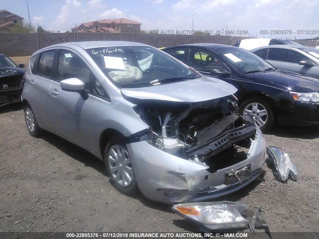 3N1CE2CP3FL353317 - 2015 NISSAN VERSA NOTE S/S PLUS/SV/SL/SR SILVER photo 1