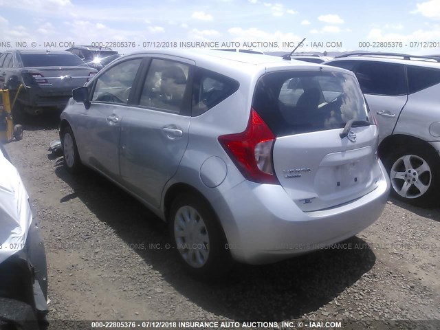 3N1CE2CP3FL353317 - 2015 NISSAN VERSA NOTE S/S PLUS/SV/SL/SR SILVER photo 3