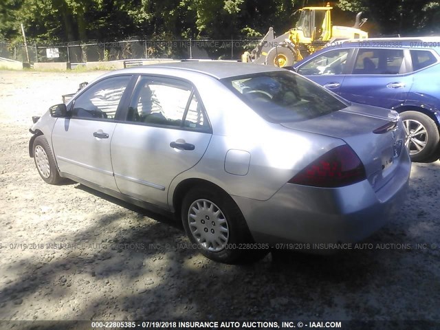 1HGCM56137A039430 - 2007 HONDA ACCORD VALUE SILVER photo 3